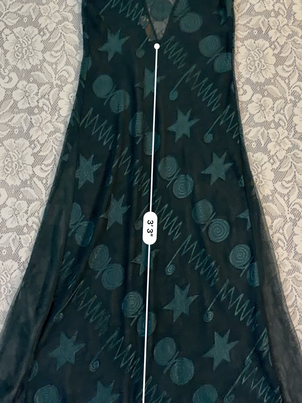 Victoria's Secret Gold Label Emerald Green Sheer Double-V Maxi Nightgown / Slip - Picture 8 of 8